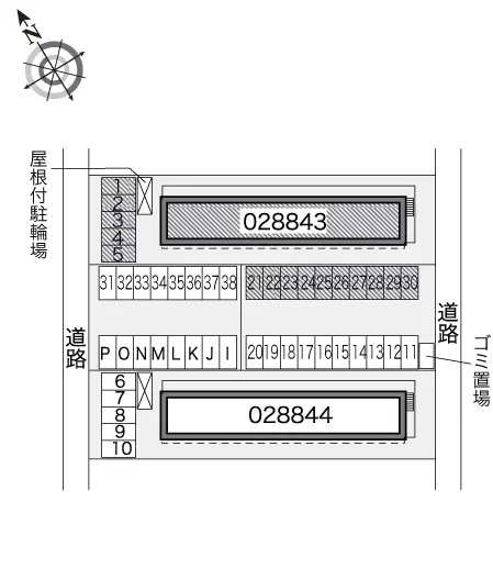 ★手数料０円★熊谷市新堀新田　月極駐車場（LP）